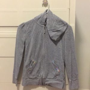 Girls Soft Velour Hooded Sweatshirt